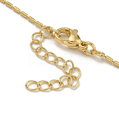 Brass Pave Cubic Zirconia Peach Heart Pendant Necklaces for Women LS-NJEW-Q346-03G-01-1