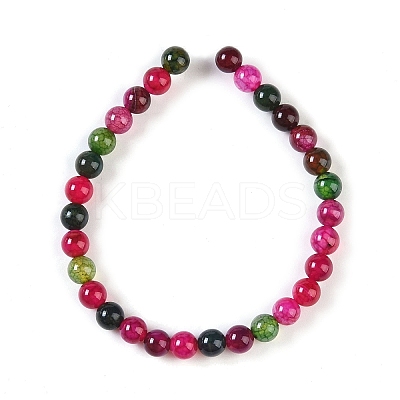 Natural Striped Agate/Banded Agate Beads Strands G-Z060-A01-A17-1