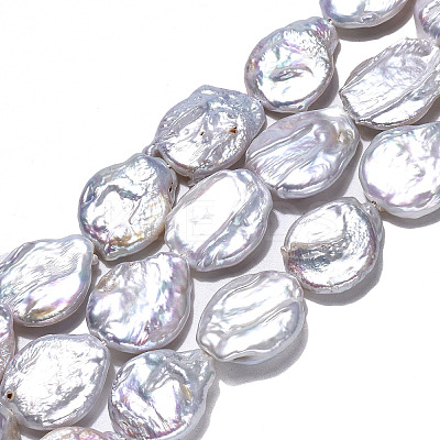 Natural Keshi Pearl Beads Strands PEAR-S018-04C-1