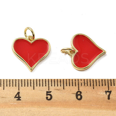 Brass Enamel Charms KK-R229-06G-01-1