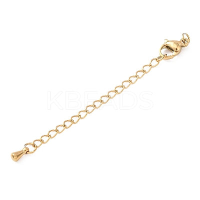 304 Stainless Steel Curb Chain Extender X-STAS-G383-06G-1