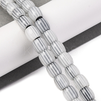 Handmade Lampwork Chevron Beads Strands LAMP-K041-01B-11-1