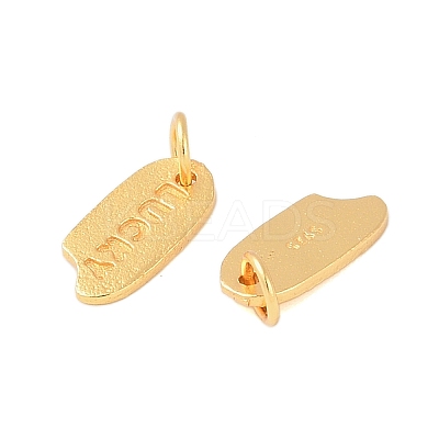 925 Sterling Silver Lucky Oval Charms STER-P060-13G-1