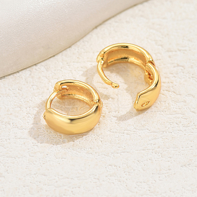 Fashionable Classic Versatile Brass Hoop Earrings with High-end Style for Women UF2391-1