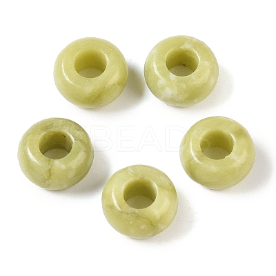 Natural Chinese Southern Jade European Beads G-G740-14x8mm-40-1