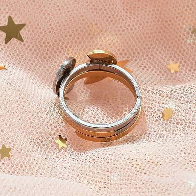 304 Stainless Steel Cuff Rings LS-RJEW-K287-04A-1
