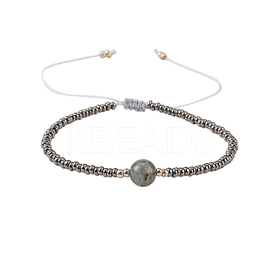 Nylon Thread Braided Beads Bracelets BJEW-JB04346-04-1