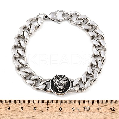 Stainless Steel Link Bracelets BJEW-D379-11ASP-1