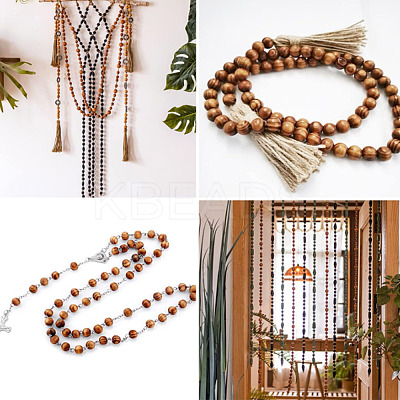 Dyed Natural Wood Beads WOOD-GO0001-07A-1