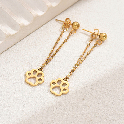 201 Stainless Steel Cartoon Tassel Stud Earrings DQ5239-2-1