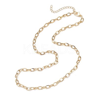 4MM 304 Stainless Steel Cable Chain Necklaces for Women NJEW-JN05597-1