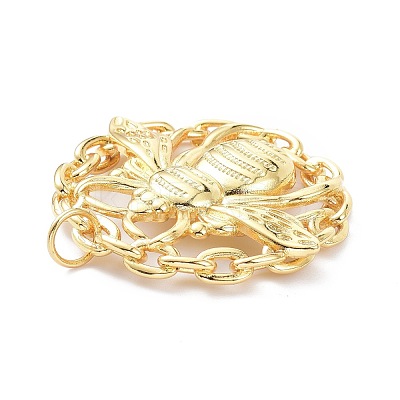 Brass Pendants KK-D004-22G-1