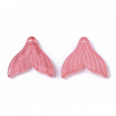 Transparent Spray Painted Glass Pendants X-GLAA-S190-009A-1
