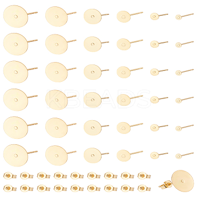 36Pcs 304 Stainless Steel Stud Earring Findings STAS-LP0001-83-1