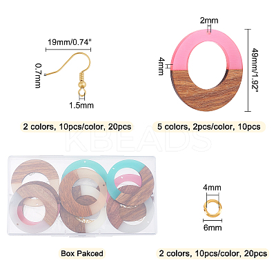 DIY Dangle Earring Making Kits DIY-OC0006-35-1