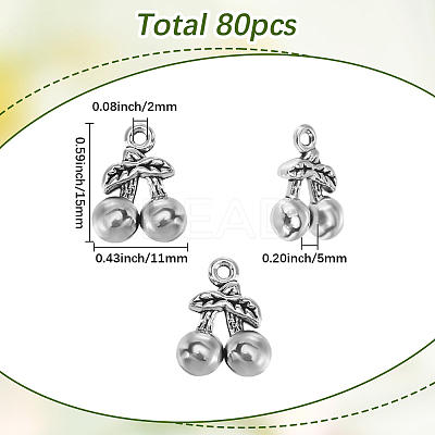 80Pcs Tibetan Style Alloy Pendants FIND-SC0014-56AS-1