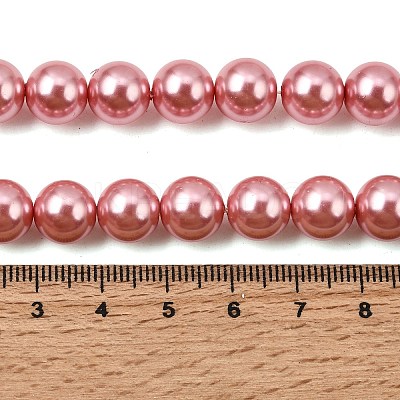 Eco-Friendly Dyed Glass Pearl Round Beads Strands HY-A002-10mm-RB109-1
