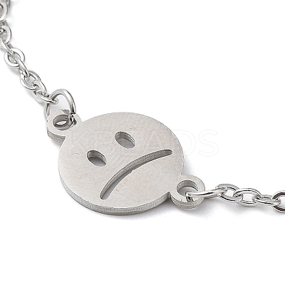Tarnish Resistant 201 Stainless Steel Link Bracelets with Cable Chains LS-BJEW-P297-01P-D-1