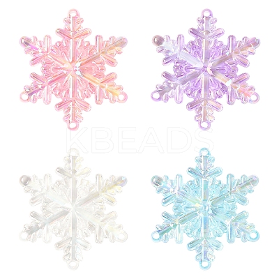 14Pcs 5 Colors AB Color Transparent Acrylic Chandelier Component Links TACR-FS0001-55-1
