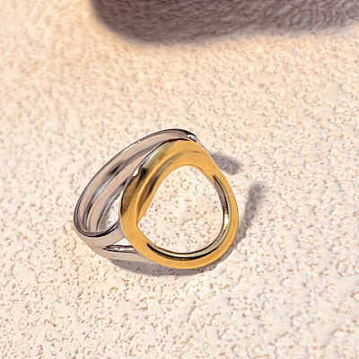 304 Stainless Steel Adjustable Cuff Rings RJEW-S626-01GP-D-1