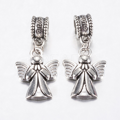 Tibetan Style Alloy European Dangle Charms PALLOY-F199-32AS-1