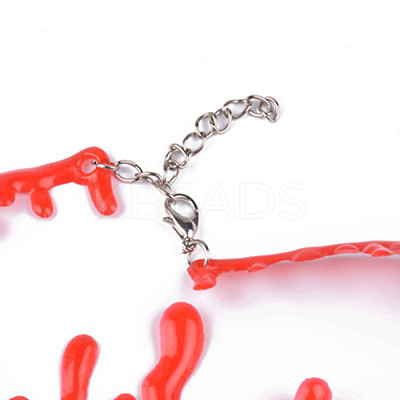 Plastic Blood Choker Necklace for Women LS-NJEW-K245-026B-1