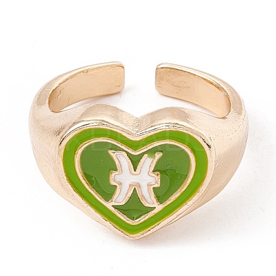 Twelve Constellations Enamel Open Cuff Rings ENAM-G202-01LG-1