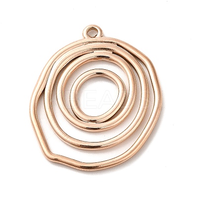 Ion Plating(IP) 304 Stainless Steel Pendants STAS-M312-02RG-1