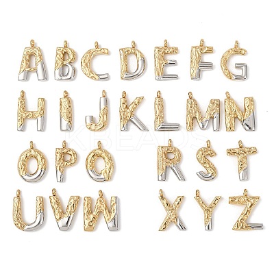 26Pcs 304 Stainless Steel Alphabet Pendants STAS-Z170-01GP-1