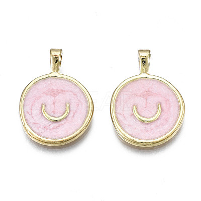 Rack Plating Alloy Enamel Pendants ENAM-T012-08-1