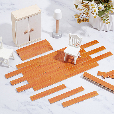 2 Sets 40Pcs Mini Wood Floor Sticker DIY-GO0002-34-1