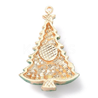 Christmas Zinc Alloy Rhinestone Pendnats X-PALLOY-K008-01C-KCG-1