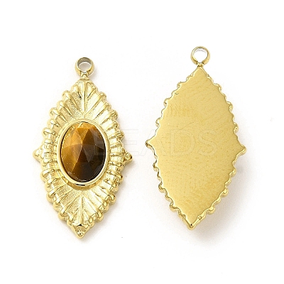 Natural Tiger Eye Pendants STAS-J401-VC672-1