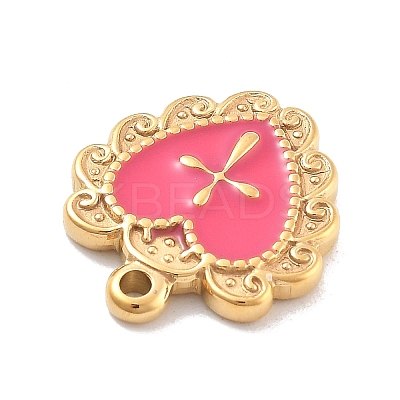 304 Stainless Steel Enamel Pendants STAS-M092-12G-03-1