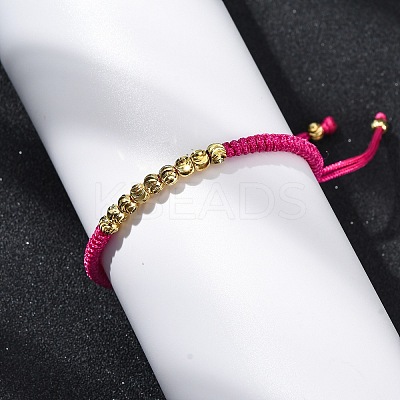 Polyester Cord Braided Bead Bracelets for Women BJEW-L698-01G-07-1