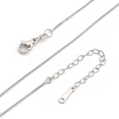 Brass Box Chain Necklaces for Women NJEW-G160-17P-1