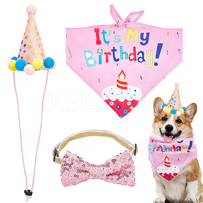 Pet Birthday Paper Props Set Decorations AJEW-WH0241-18A-1