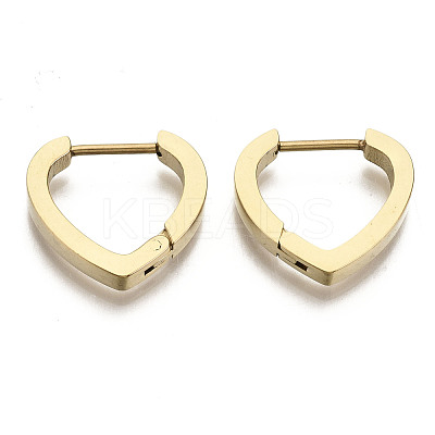 304 Stainless Steel Huggie Hoop Earrings STAS-R115-24G-1
