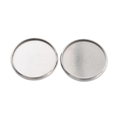 Non-Tarnish 316 Surgical Stainless Steel Cabochon Tray Settings STAS-I187-06B-P-1
