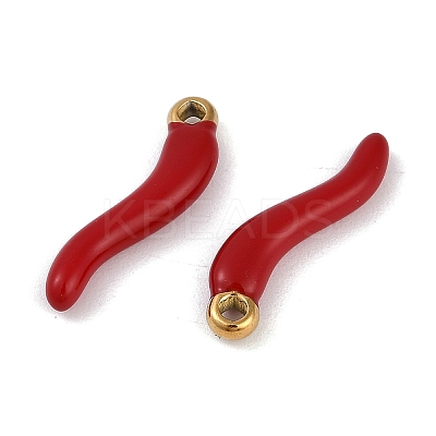 Ion Plating(IP) 304 Stainless Steel Enamel Pendants STAS-Z094-01C-1