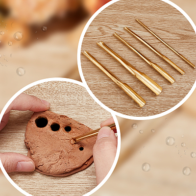 1 Set Brass Craft Hole Punch for Ceramics Flower Pot AJEW-OC0005-41-1