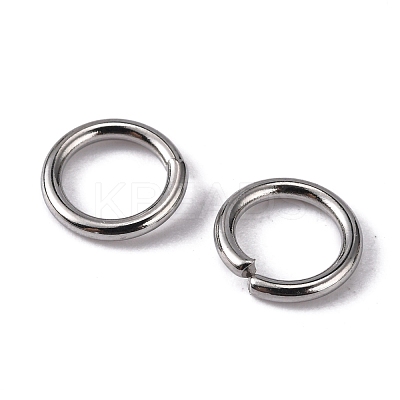 Tarnish Resistant 304 Stainless Steel Open Jump Rings X-STAS-E067-08-8mm-1