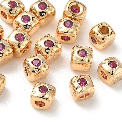 SHEGRACE Brass Cubic Zirconia Beads XGRQ4H341-682G-A-1