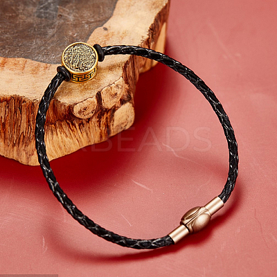 4-Ply Round Imitation Leather Braided Cord LC-WH0003-10A-1
