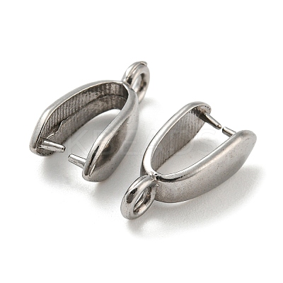 Non-Tarnish 304 Stainless Steel Pendant Pinch Bails STAS-Q310-05P-1