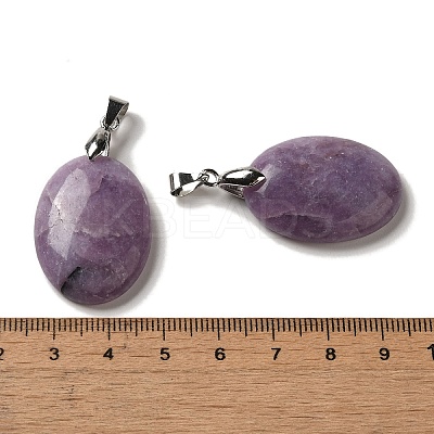 Natural Lepidolite Pendants G-Z055-03P-19-1