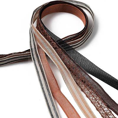 18 Yards 6 Styles Polyester Ribbon SRIB-C001-D01-1