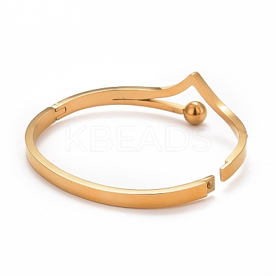 Crystal Rhinestone Wave Hinged Bangle BJEW-G648-04G-1