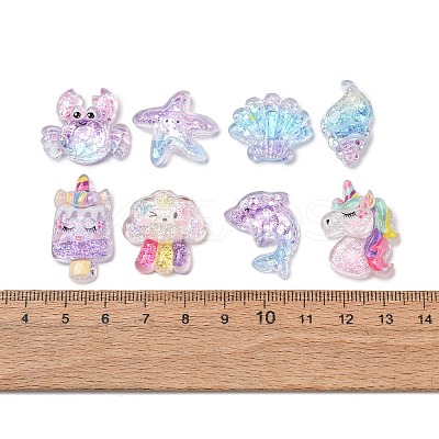 Ocean Epoxy Resin Cabochons RE-CBAE980-01-1