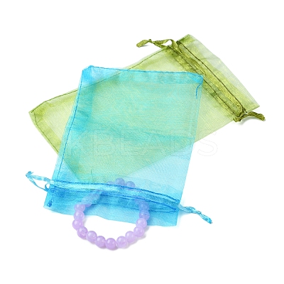 50Pcs Organza Bags Jewellery Storage Pouches Wedding Favour Party Mesh Drawstring Gift OP-FS0001-05D-1
